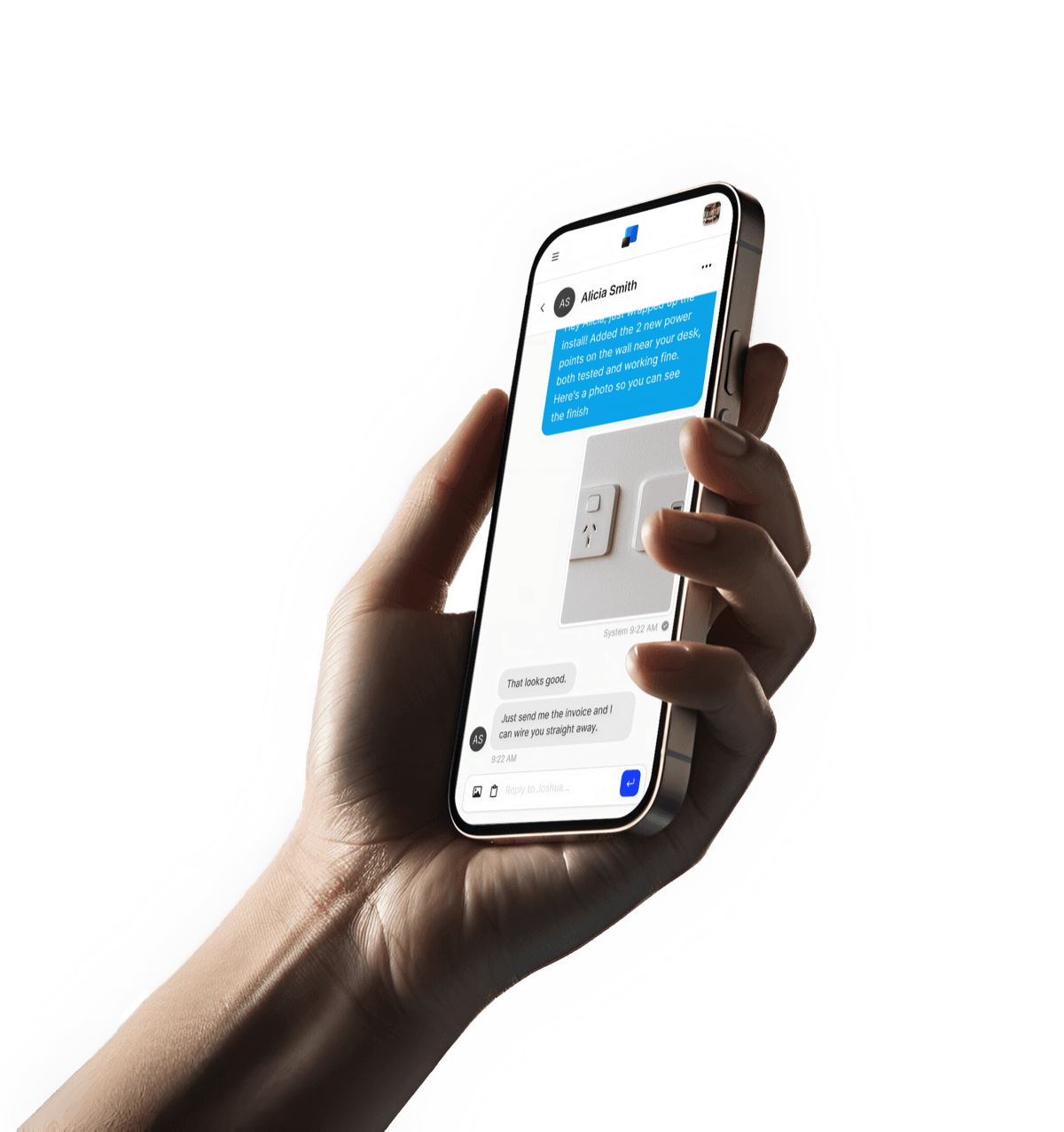 2-way SMS conversation on a phone