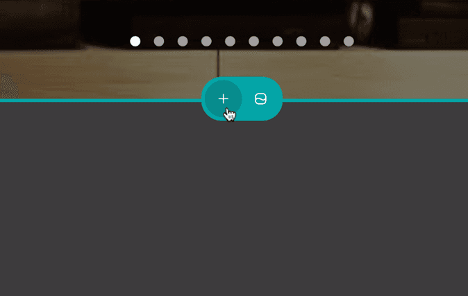 Hover between sections and click the plus button to add a new section